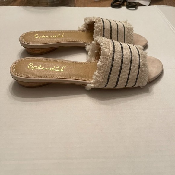 Splendid Women's Cream Baldwyn Slide Sandals Size 10 - Picture 6 of 8